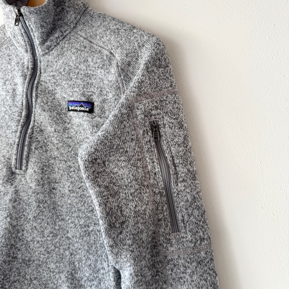 Patagonia - Women’s Better Sweater Quarter Zip Fleece Long Sleeve Top in  Gray - Picture 5 of 5